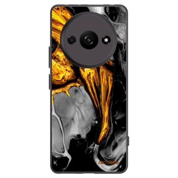 Picasee Xiaomi Redmi A3 Hülle - Schwarzes Silikon - Black Gold