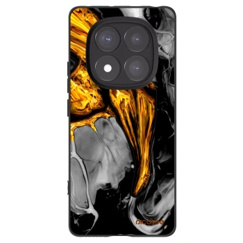 Picasee Xiaomi Redmi Note 14 Pro+ 5G Hülle - Schwarzes Silikon - Black Gold