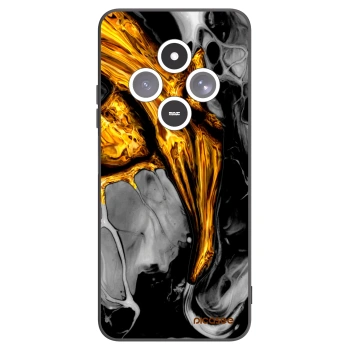 Picasee Xiaomi Redmi 14C Hülle - Schwarzes Silikon - Black Gold