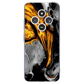 Picasee Xiaomi Redmi 14C Hülle - Transparentes Silikon - Black Gold