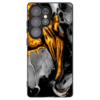 Picasee Samsung Galaxy S25 Ultra 5G Hülle - Schwarzes Silikon - Black Gold