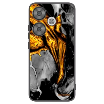 Picasee Xiaomi Poco F6 Hülle - Schwarzes Silikon - Black Gold