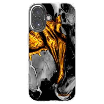 Picasee Apple iPhone 17 Hülle - Transparentes Silikon - Black Gold