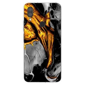 Picasee Xiaomi Redmi 7 Hülle - Transparentes Silikon - Black Gold