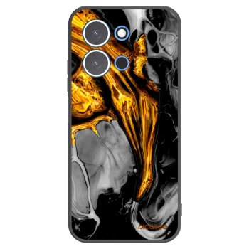 Picasee Xiaomi Redmi 15C 4G Hülle - Schwarzes Silikon - Black Gold