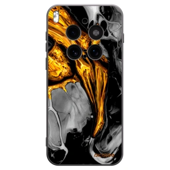 Picasee Vivo X300 Pro Hülle - Schwarzes Silikon - Black Gold