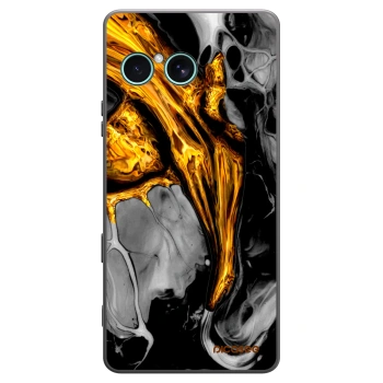 Picasee Sony Xperia 10 VII Hülle - Schwarzes Silikon - Black Gold
