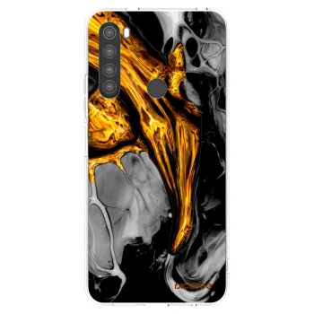 Picasee Xiaomi Redmi Note 8 Hülle - Transparentes Silikon - Black Gold