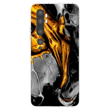 Picasee Xiaomi Mi Note 10 (Pro) Hülle - Transparentes Silikon - Black Gold