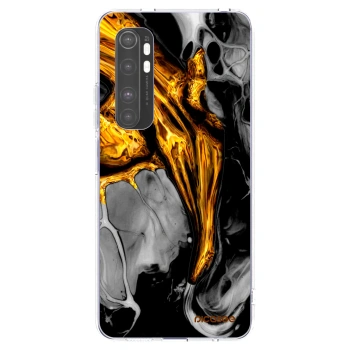 Picasee Xiaomi Mi Note 10 Lite Hülle - Transparentes Silikon - Black Gold