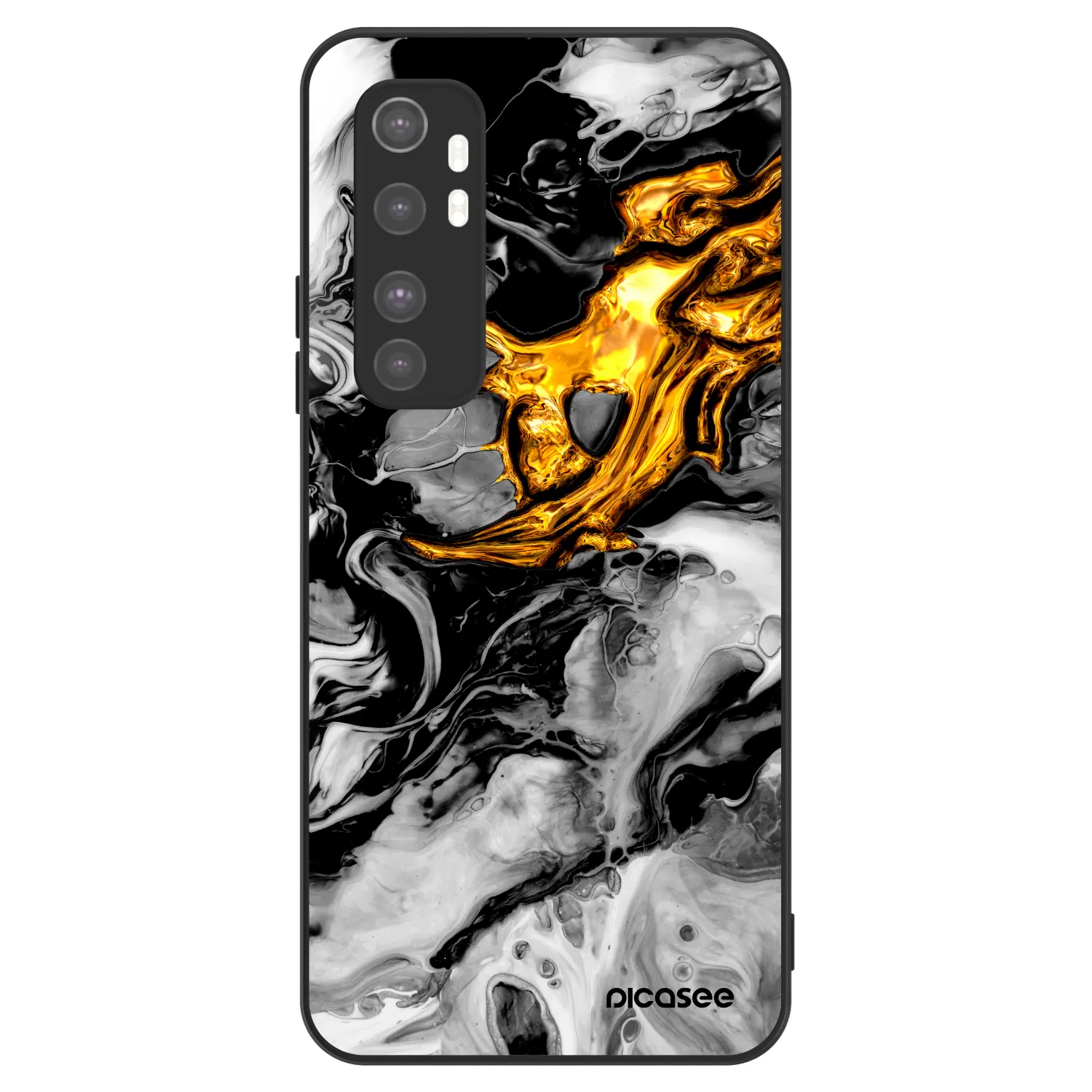 Picasee ULTIMATE CASE für Xiaomi Mi Note 10 Lite - Black Gold 2