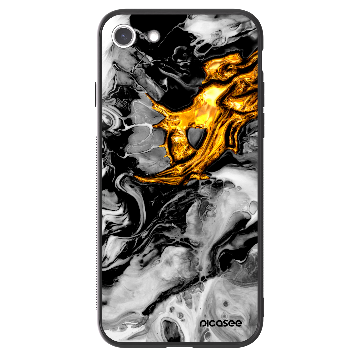 Picasee ULTIMATE CASE für Apple iPhone 8 - Black Gold 2