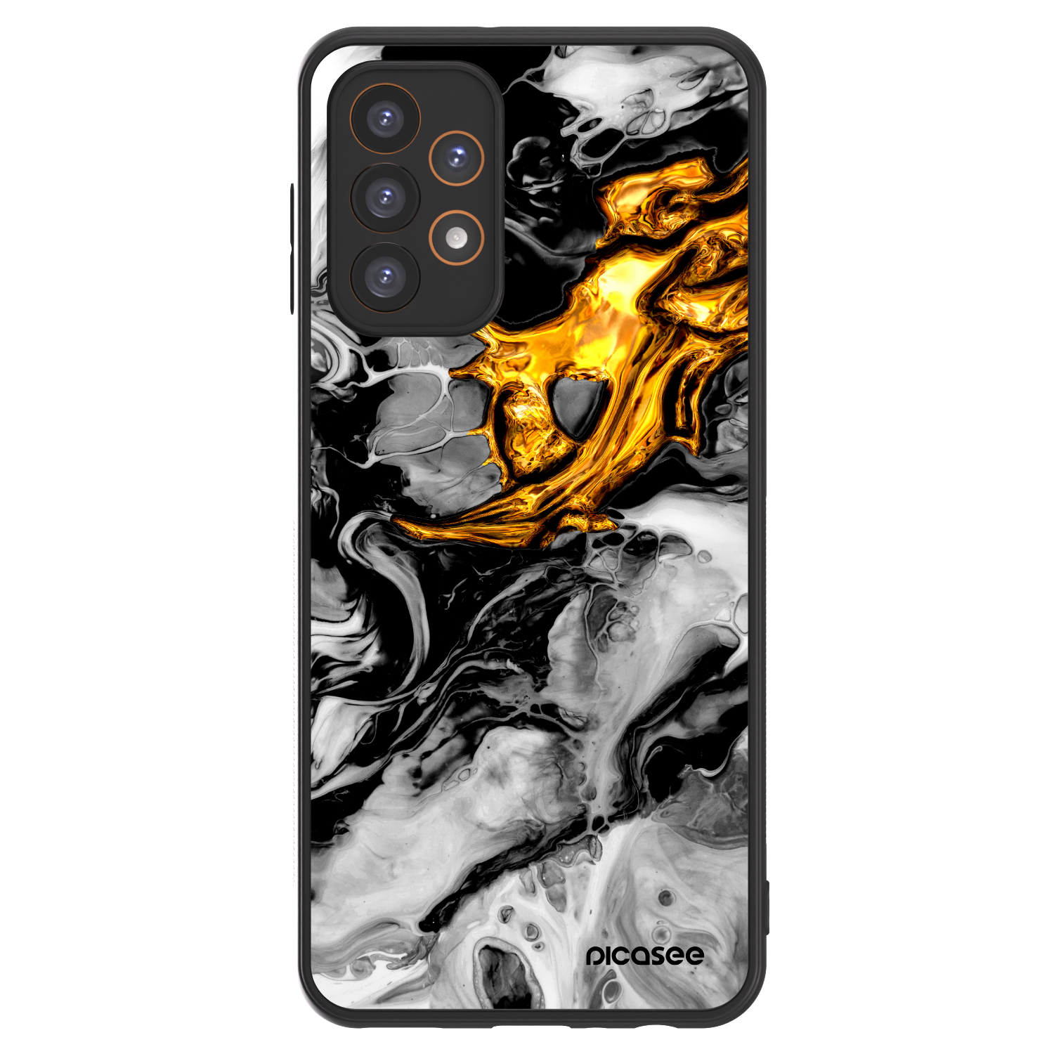 Picasee ULTIMATE CASE für Samsung Galaxy A23 A235F 4G - Black Gold 2