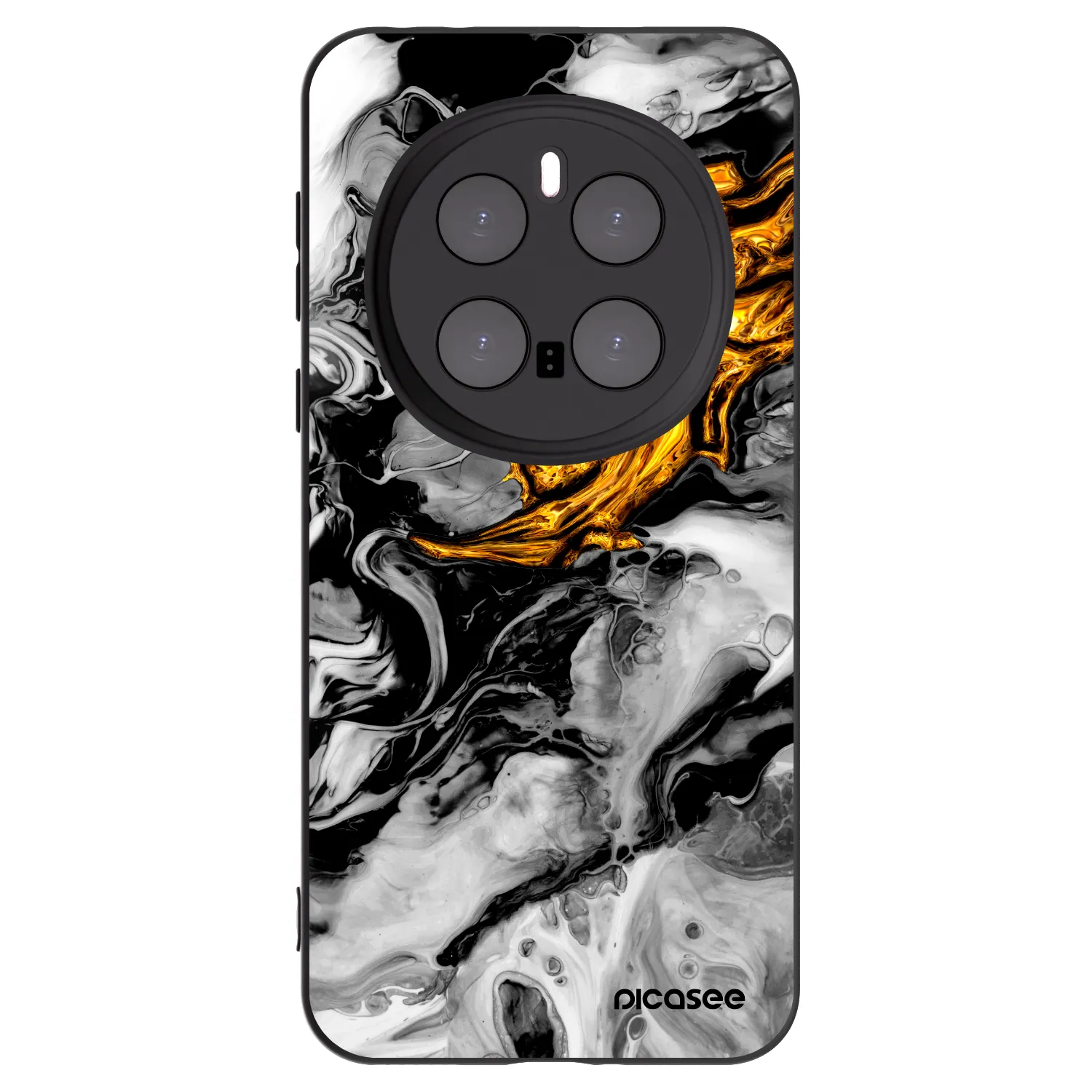 Picasee Honor Magic7 Pro 5G Hülle - Schwarzes Silikon - Black Gold 2