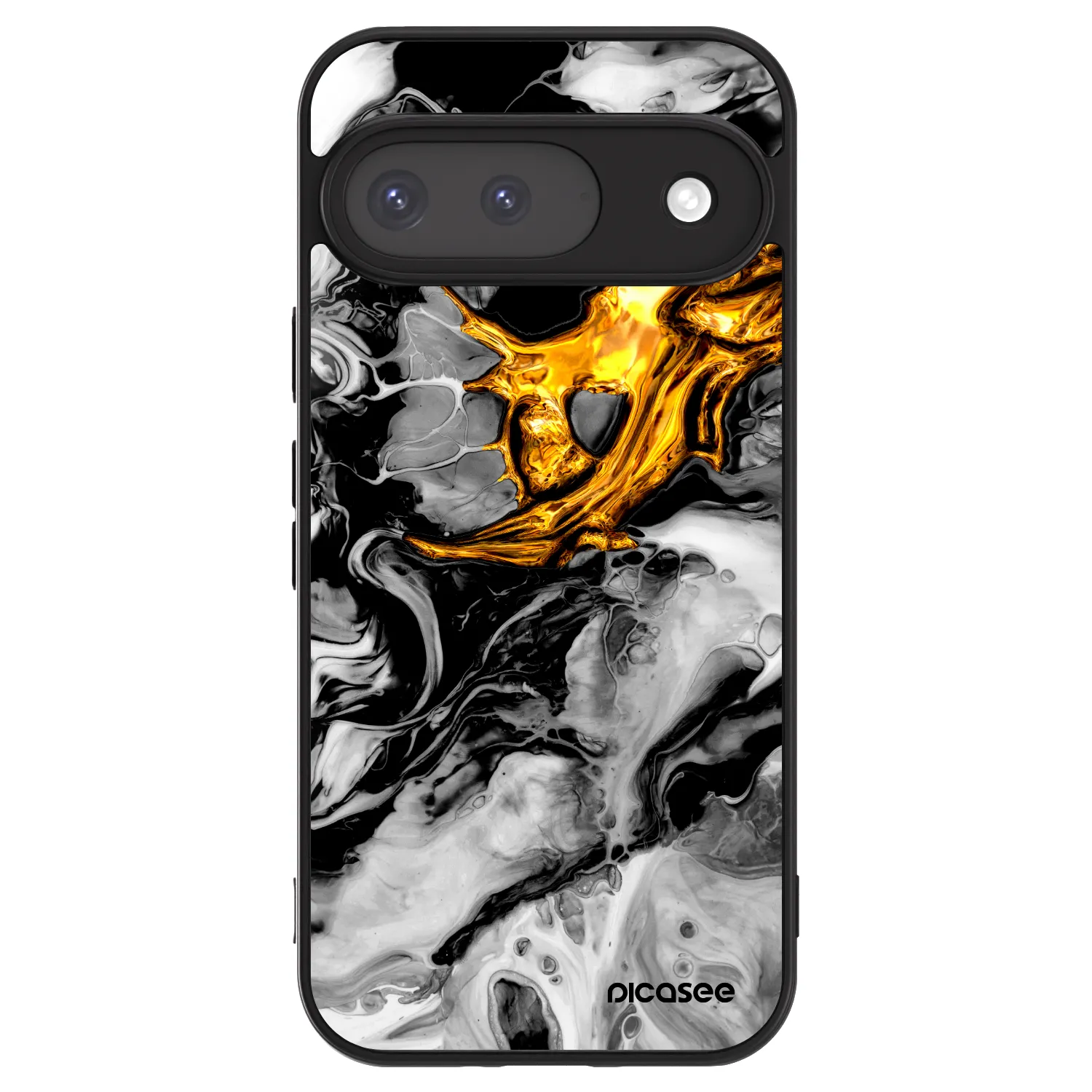 Picasee ULTIMATE CASE für Google Pixel 9 - Black Gold 2