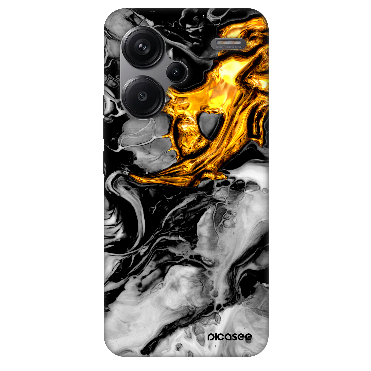 Picasee Fashion Case für Xiaomi Redmi Note 13 Pro+ 5G - Black Gold 2