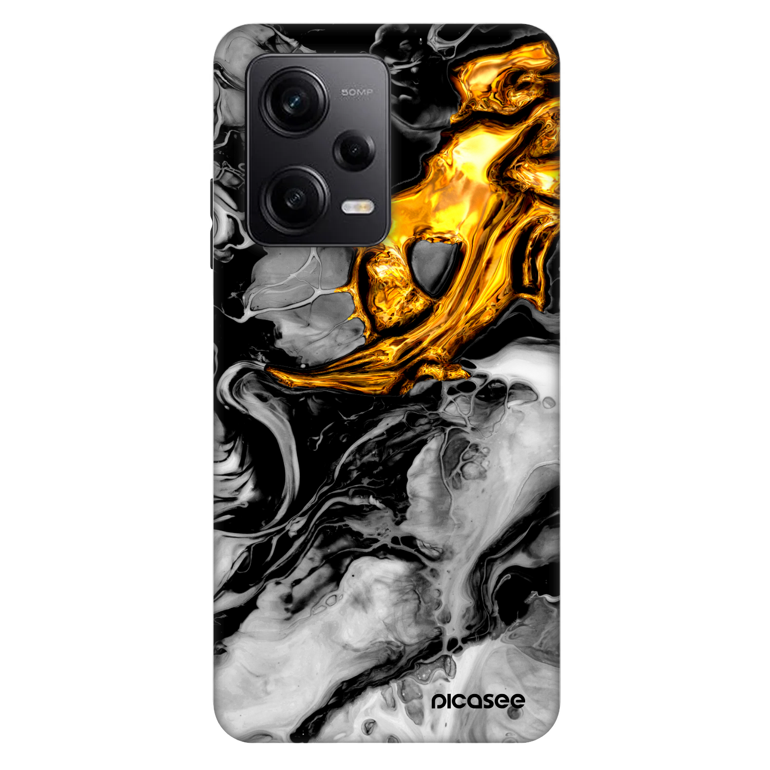 Picasee Fashion Case für Xiaomi Redmi Note 12 Pro 5G - Black Gold 2