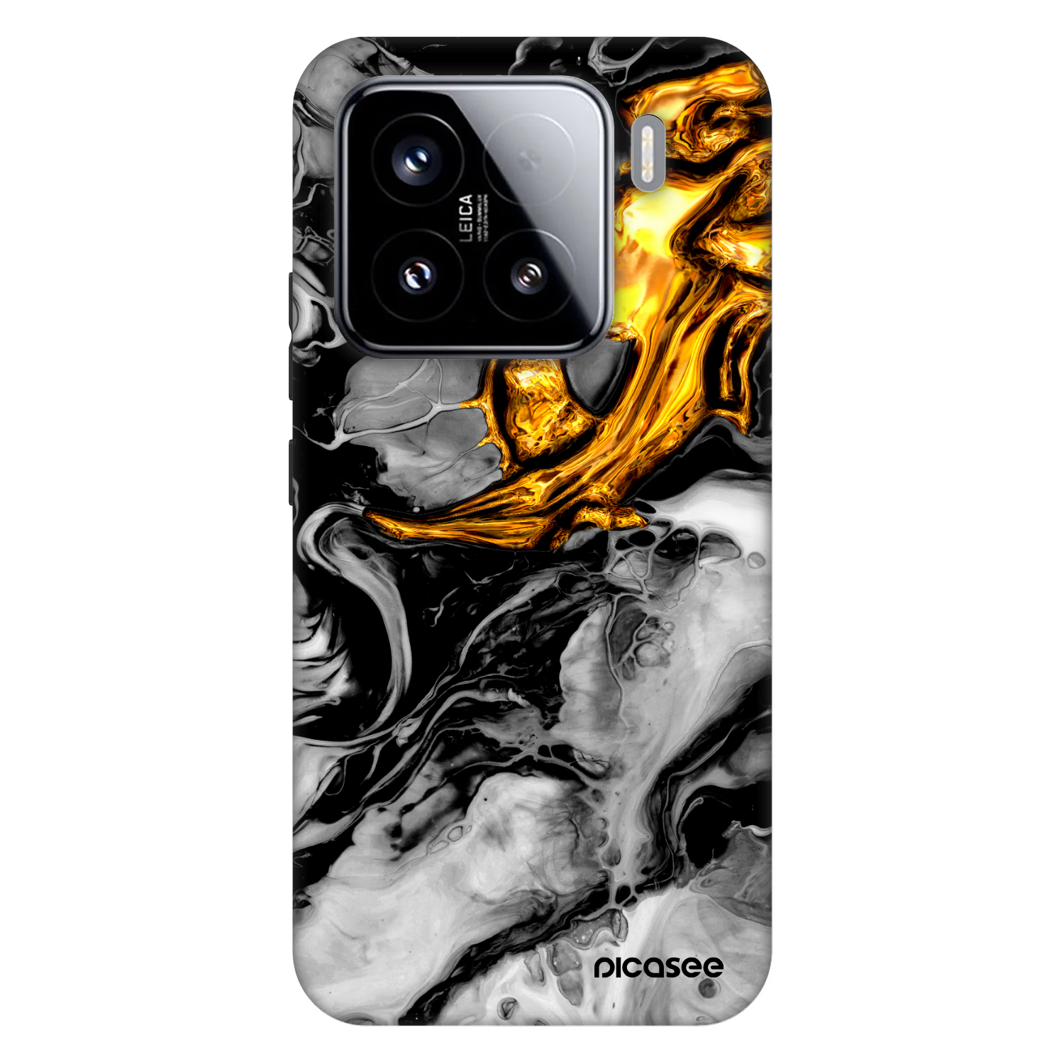 Picasee Fashion Case für Xiaomi 15 - Black Gold 2
