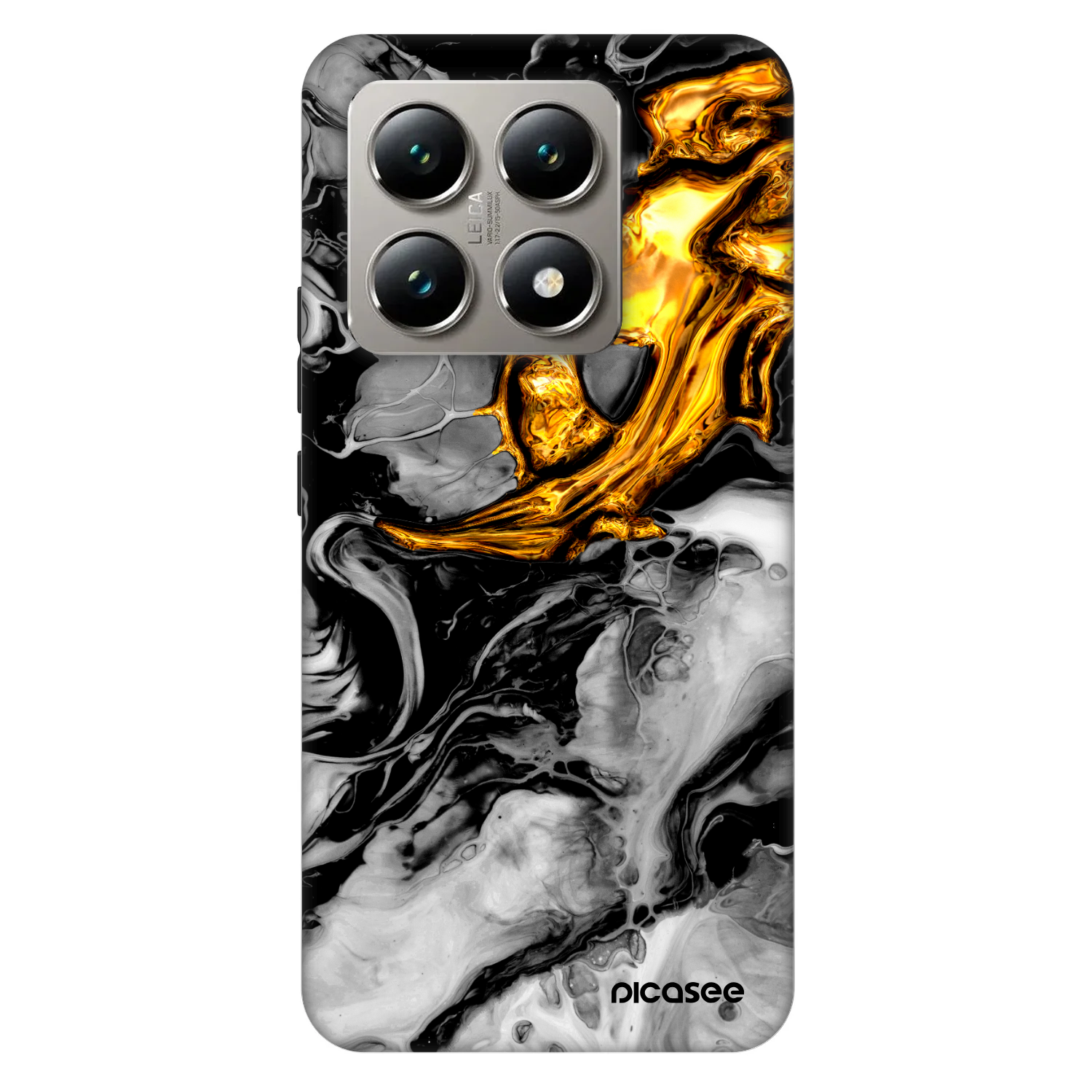 Picasee Fashion Case für Xiaomi 14T - Black Gold 2