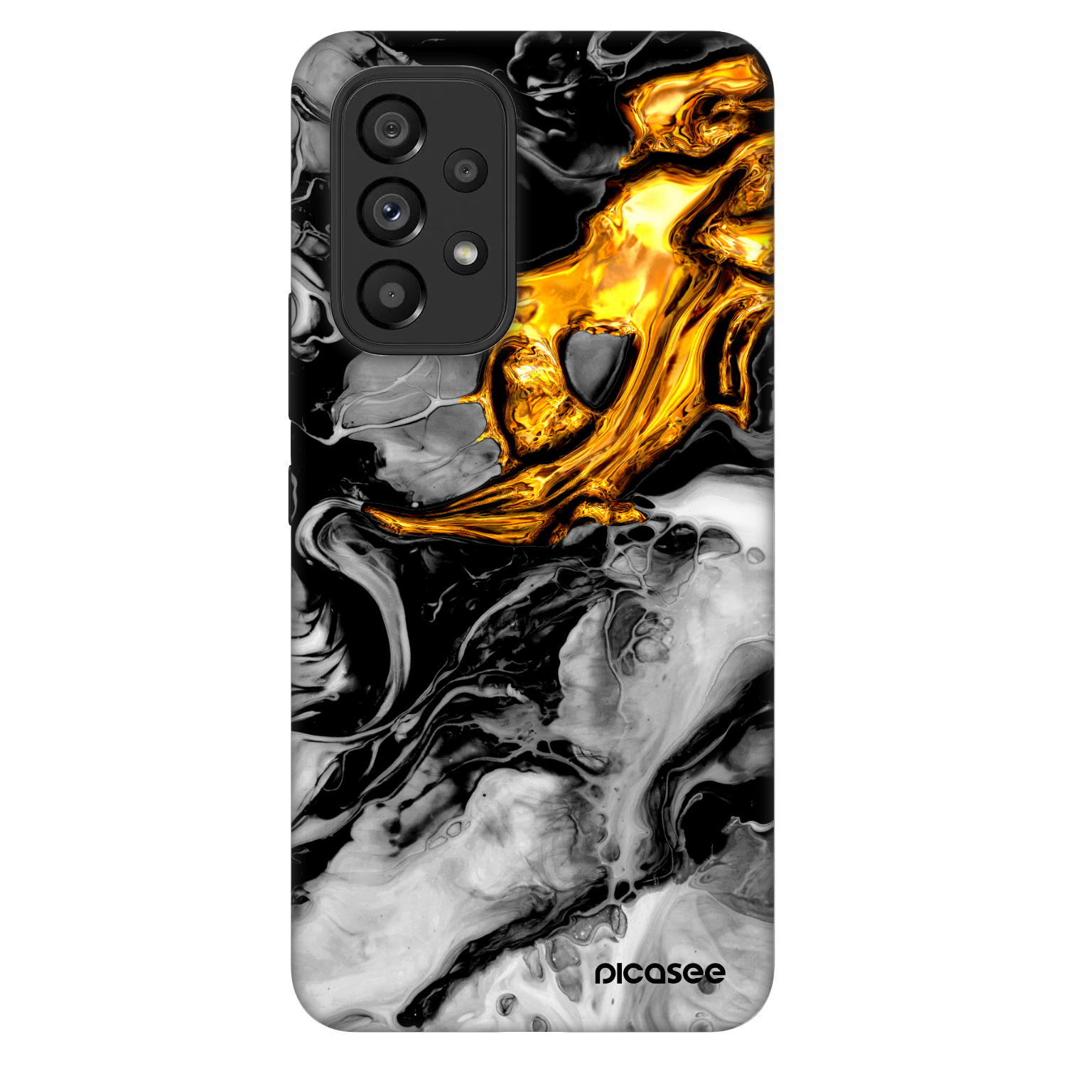 Picasee Fashion Case für Samsung Galaxy A53 5G A536 - Black Gold 2
