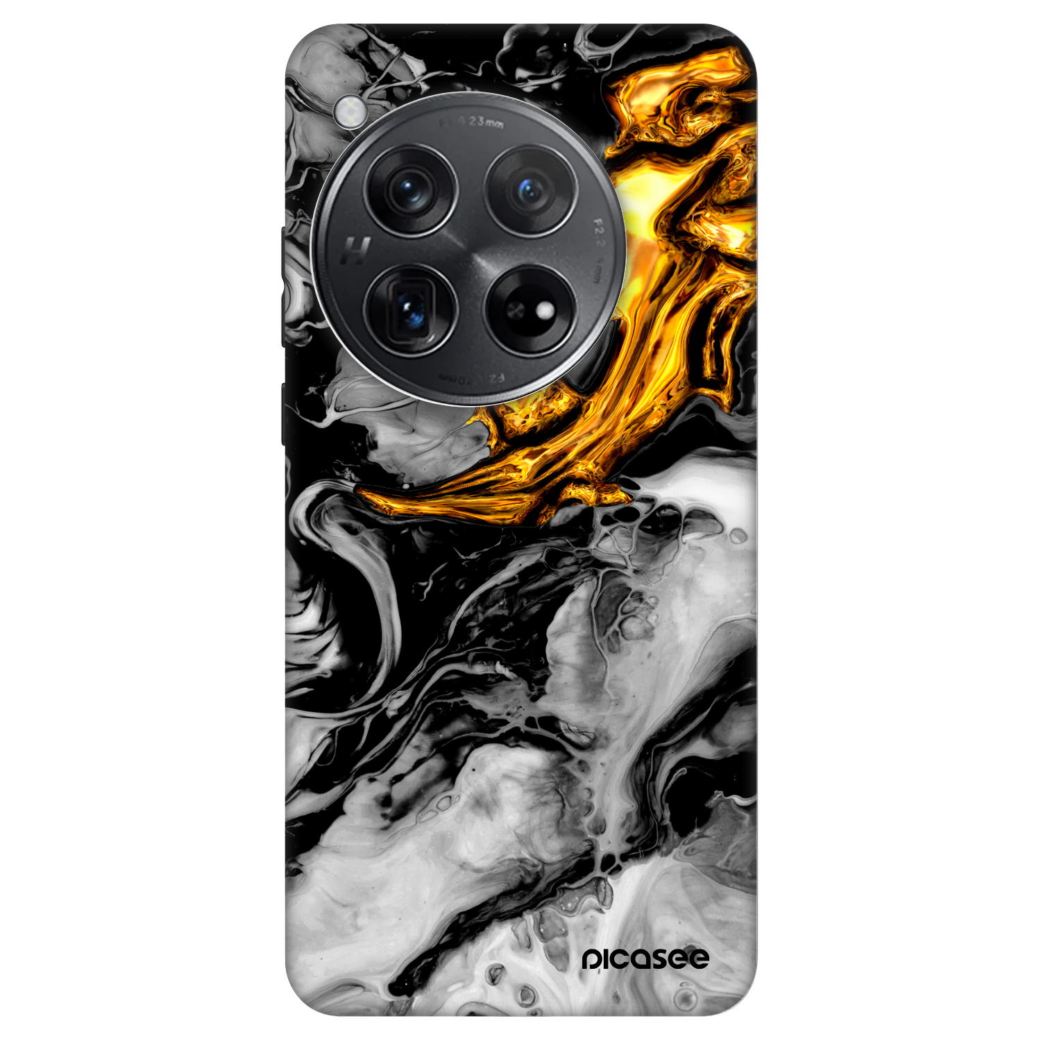 Picasee Fashion Case für OnePlus 12 5G - Black Gold 2