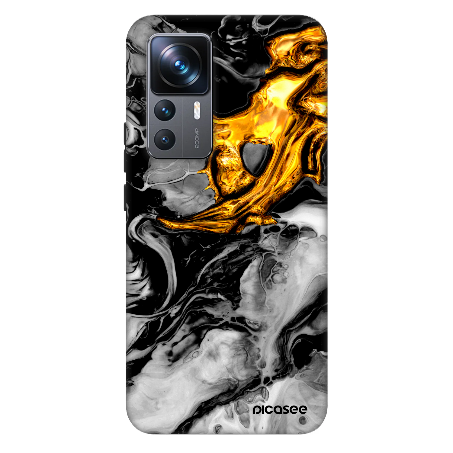 Picasee Fashion Case für Xiaomi 12T - Black Gold 2
