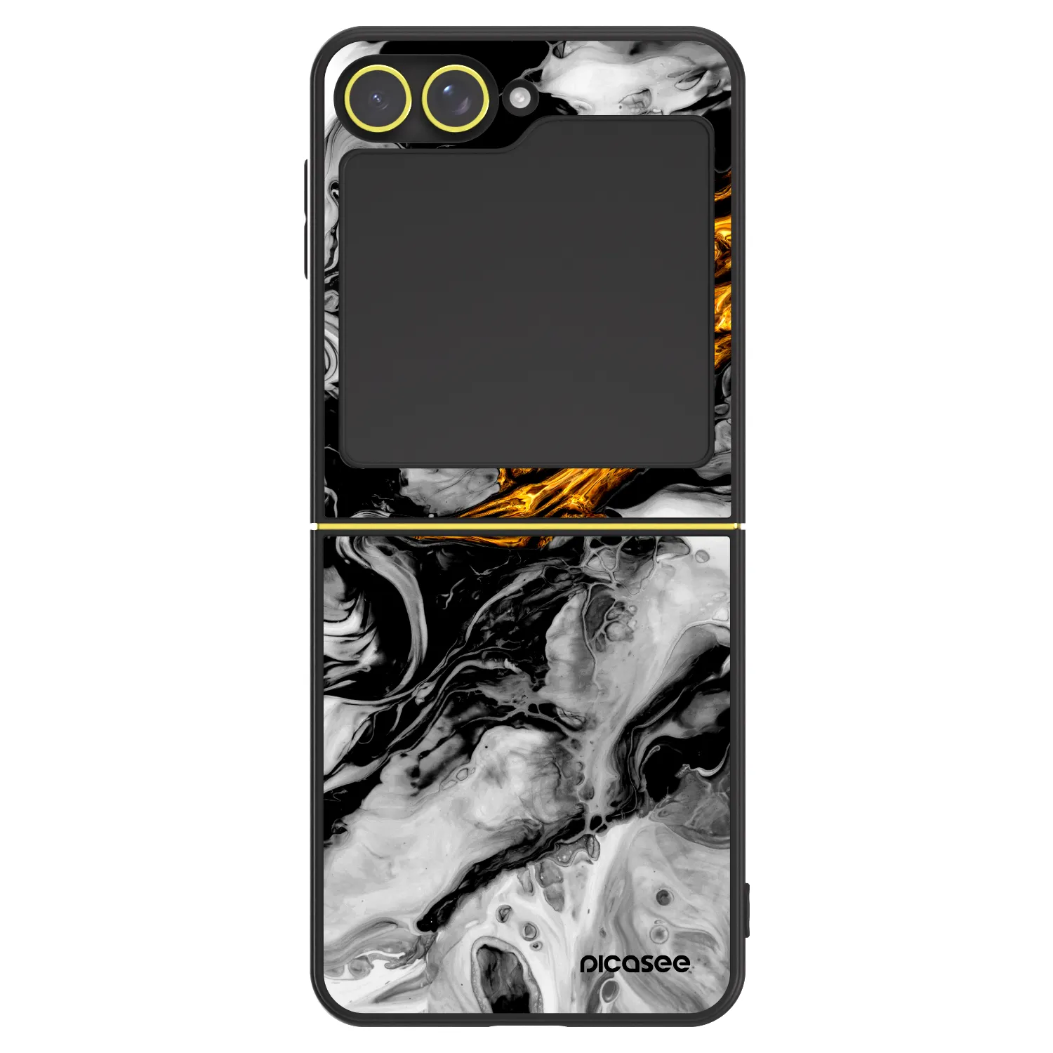 Picasee ULTIMATE CASE für Samsung Galaxy Z Flip7 FE 5G - Black Gold 2