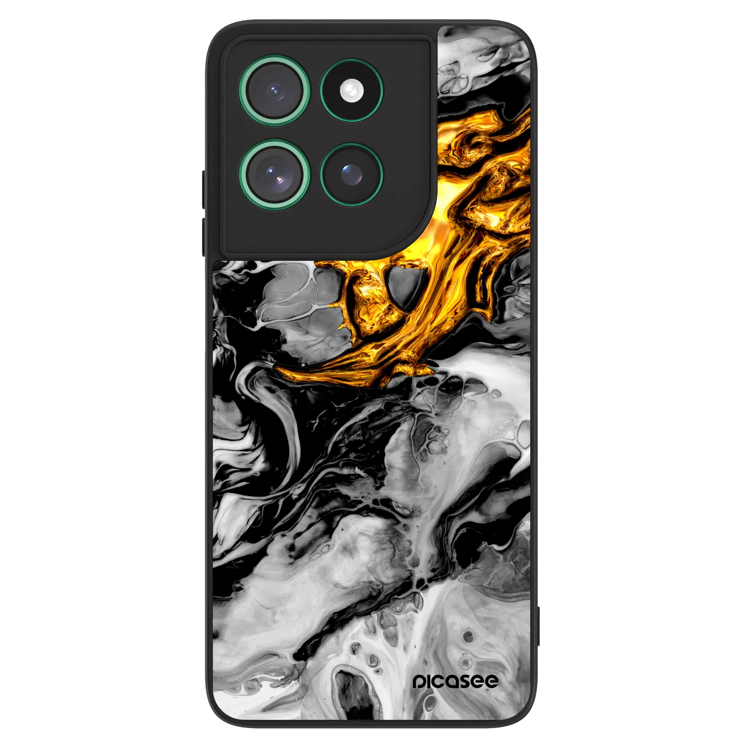 Picasee ULTIMATE CASE für Motorola Moto G57 Power - Black Gold 2