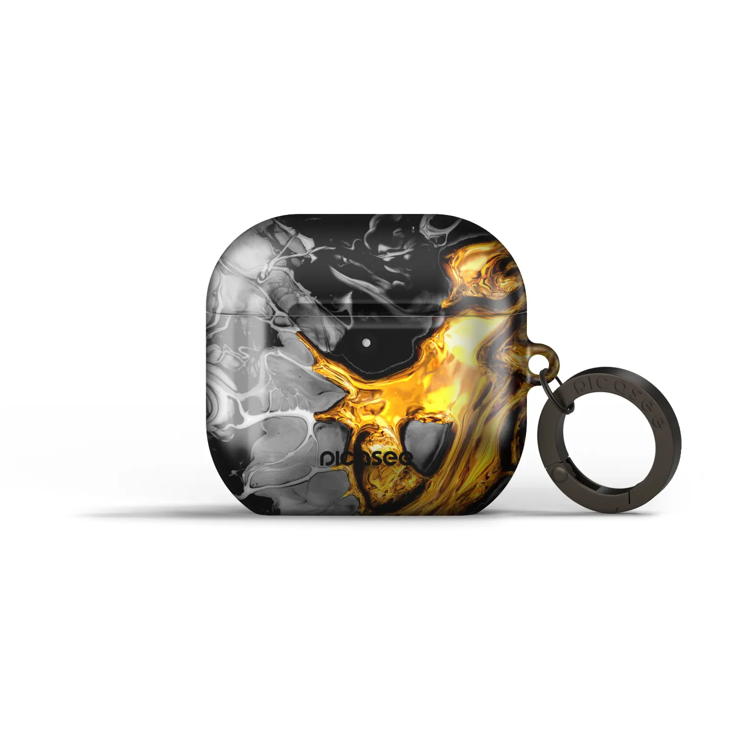 Picasee Obal pro Apple AirPods 5 - Black Gold 2
