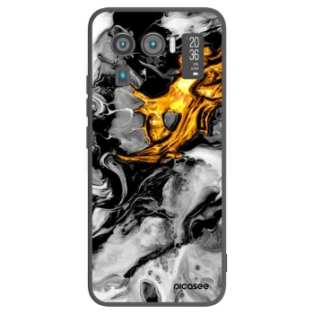 Picasee Xiaomi Mi 11 Ultra Hülle - Schwarzes Silikon - Black Gold 2