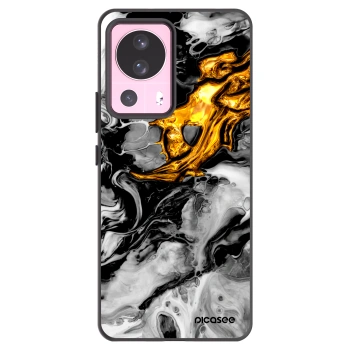 Picasee Xiaomi 13 Lite Hülle - Schwarzes Silikon - Black Gold 2