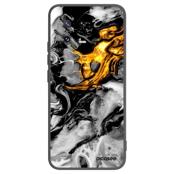 Picasee Xiaomi 13 Pro Hülle - Schwarzes Silikon - Black Gold 2