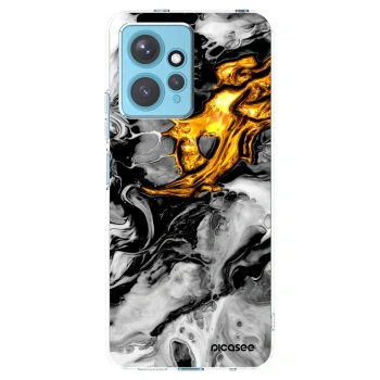 Picasee Xiaomi Redmi Note 12 4G Hülle - Transparentes Silikon - Black Gold 2