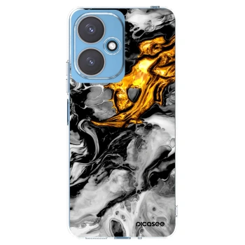Picasee Xiaomi Redmi 13C 5G Hülle - Transparentes Silikon - Black Gold 2