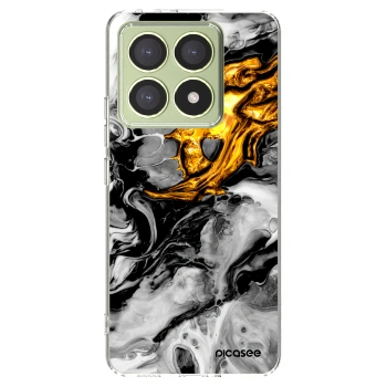 Picasee Xiaomi 14T Hülle - Transparentes Silikon - Black Gold 2