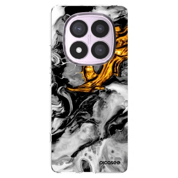 Picasee Xiaomi Redmi Note 14 Pro 5G Hülle - Transparentes Silikon - Black Gold 2