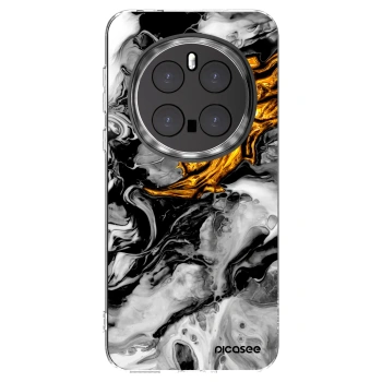Picasee Honor Magic7 Pro 5G Hülle - Transparentes Silikon - Black Gold 2