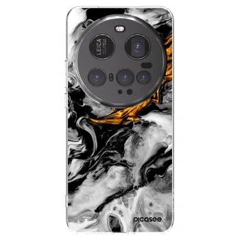 Picasee Xiaomi 15 Ultra Hülle - Transparentes Silikon - Black Gold 2