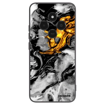 Picasee Xiaomi Poco C75 Hülle - Schwarzes Silikon - Black Gold 2