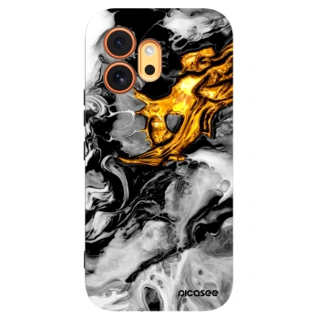Picasee Honor 600 Hülle - Schwarzes Silikon - Black Gold 2