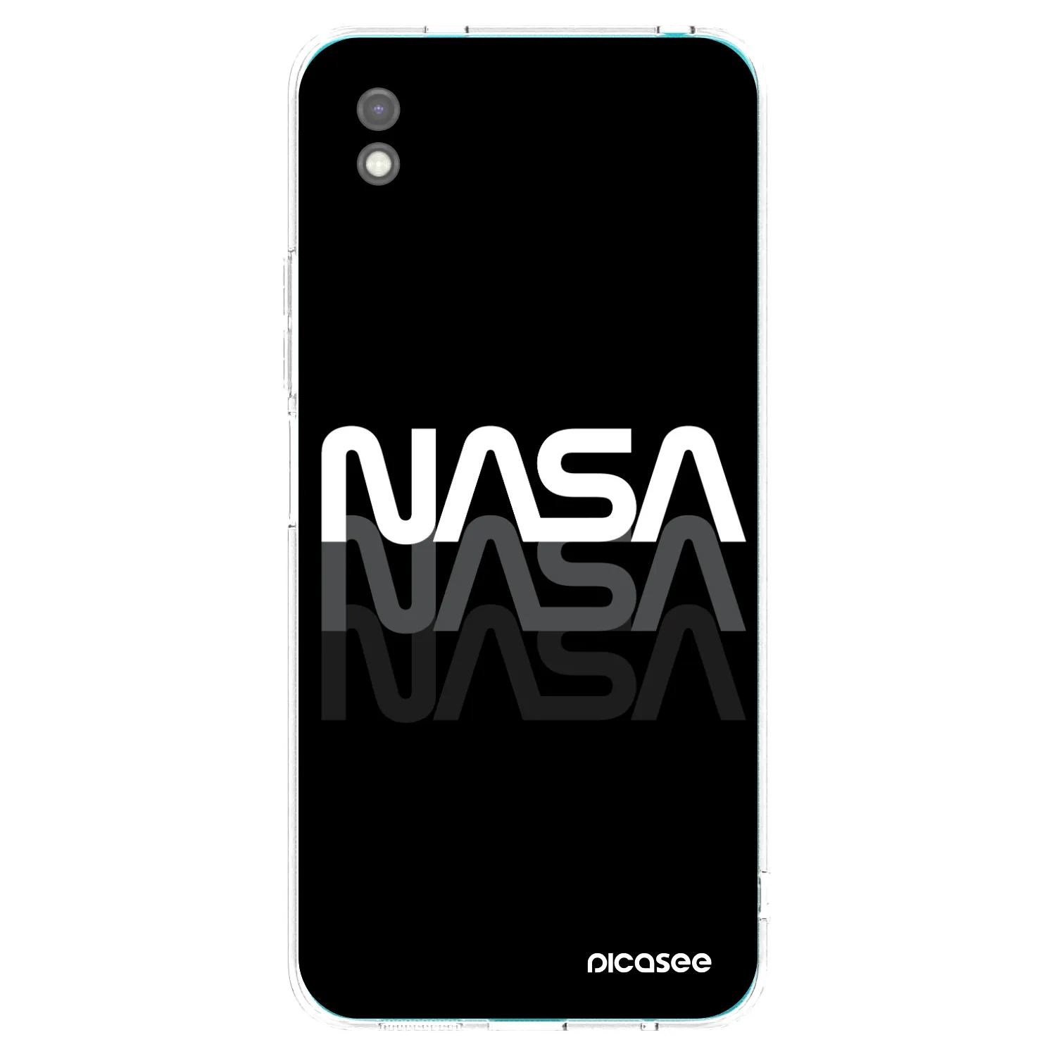 Picasee Xiaomi Redmi 9A Hülle - Schwarzes Silikon - NASA Triple