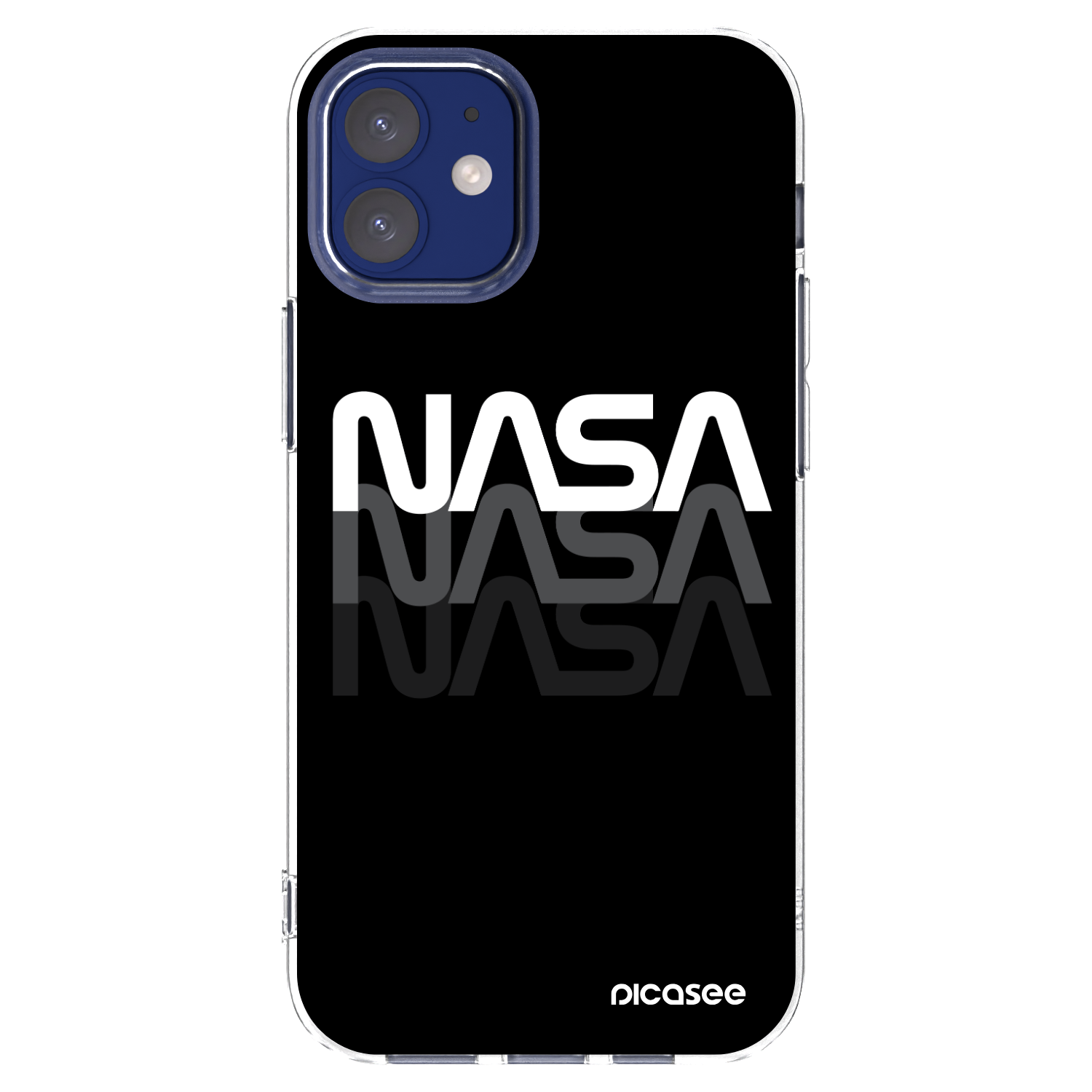 Picasee Apple iPhone 12 mini Hülle - Transparentes Silikon - NASA Triple