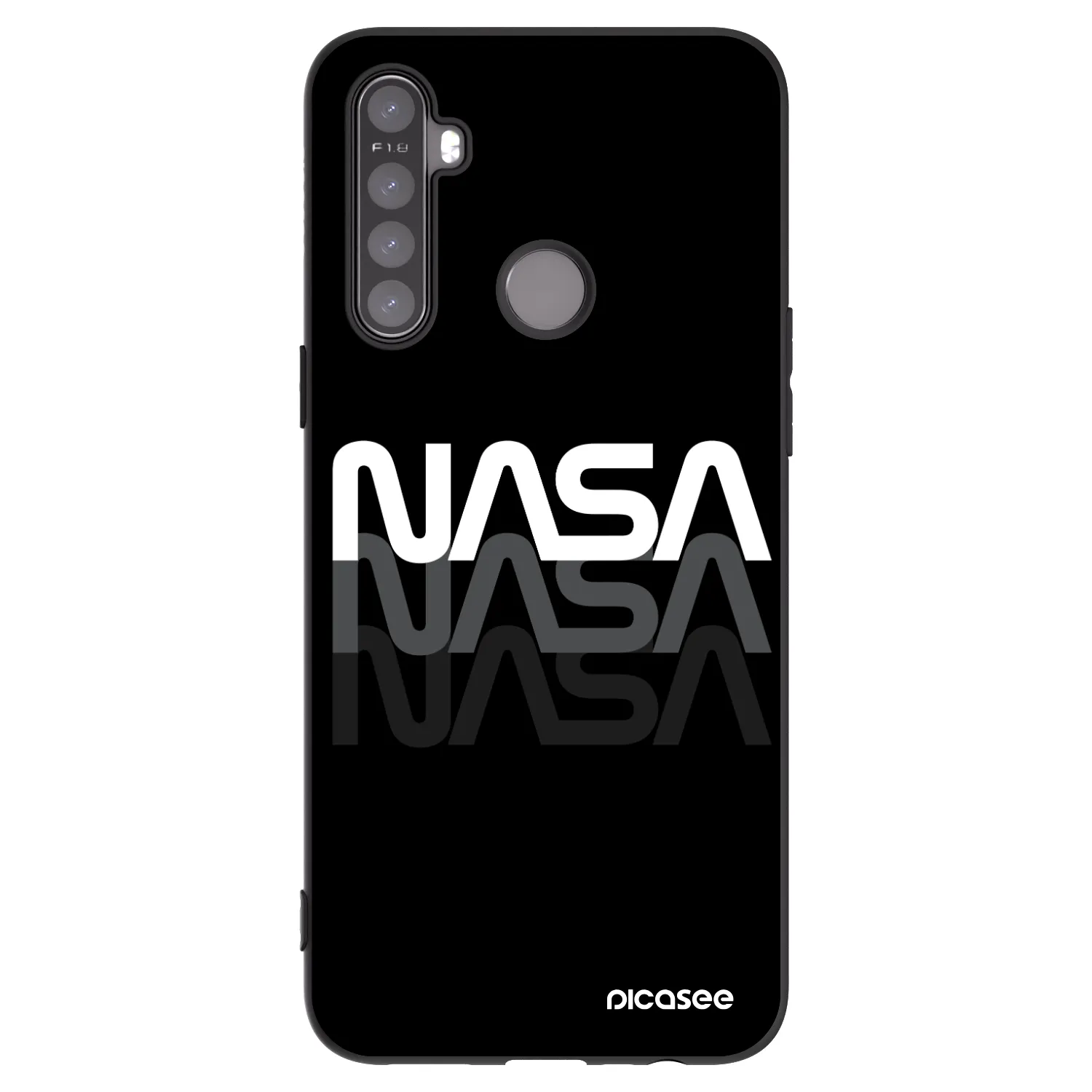 Picasee Realme 5 Hülle - Schwarzes Silikon - NASA Triple