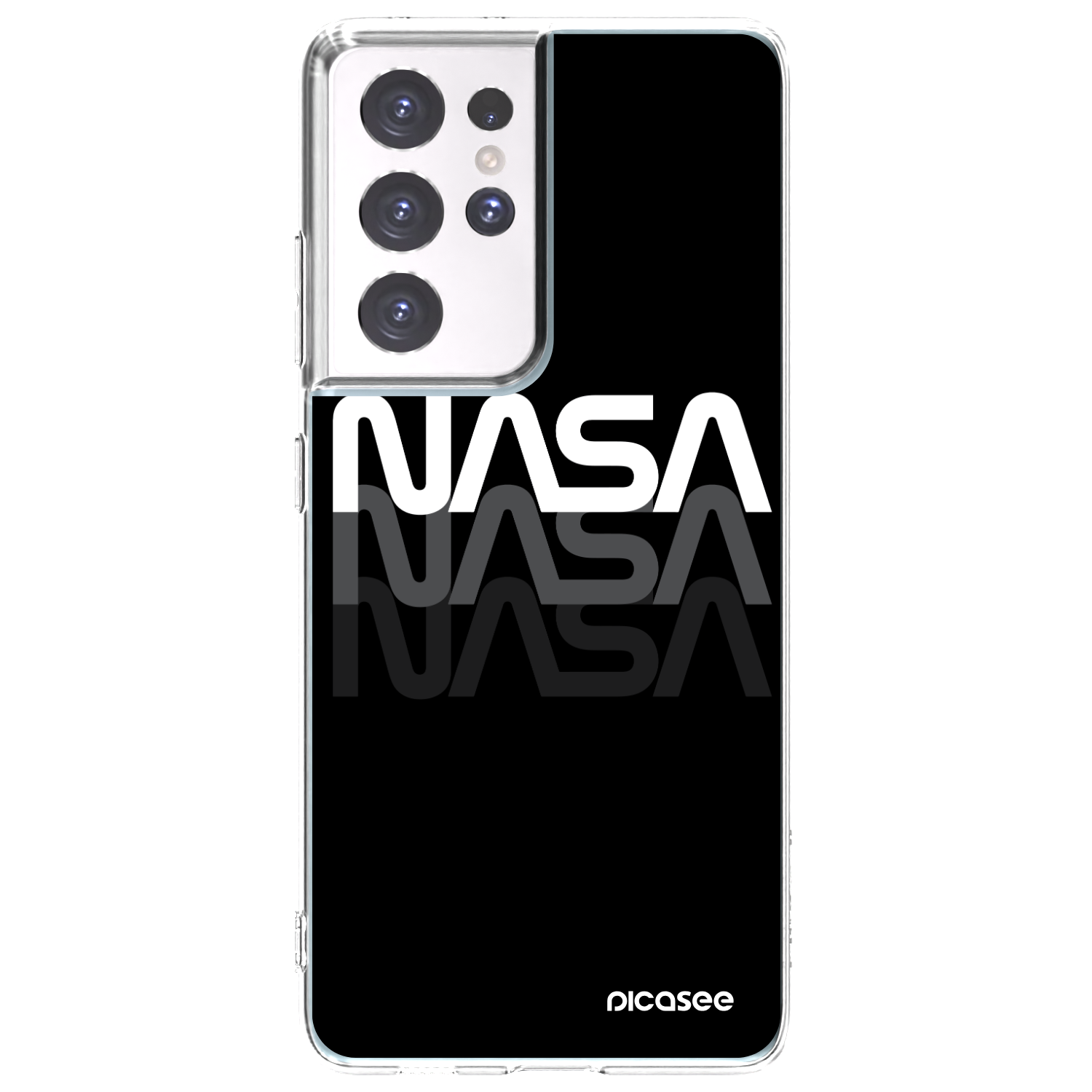 Picasee Samsung Galaxy S21 Ultra 5G G998B Hülle - Transparentes Silikon - NASA Triple