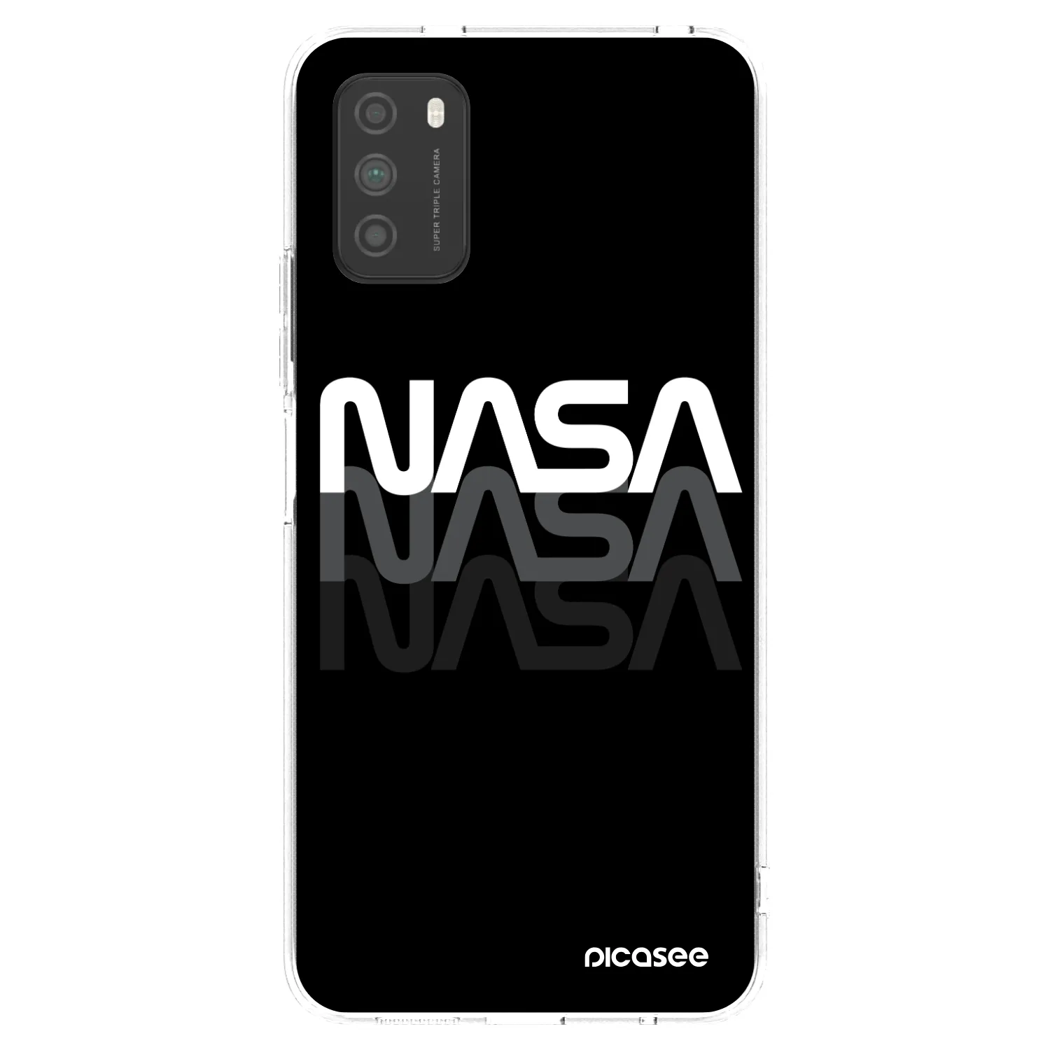 Picasee Xiaomi Poco M3 Hülle - Transparentes Silikon - NASA Triple