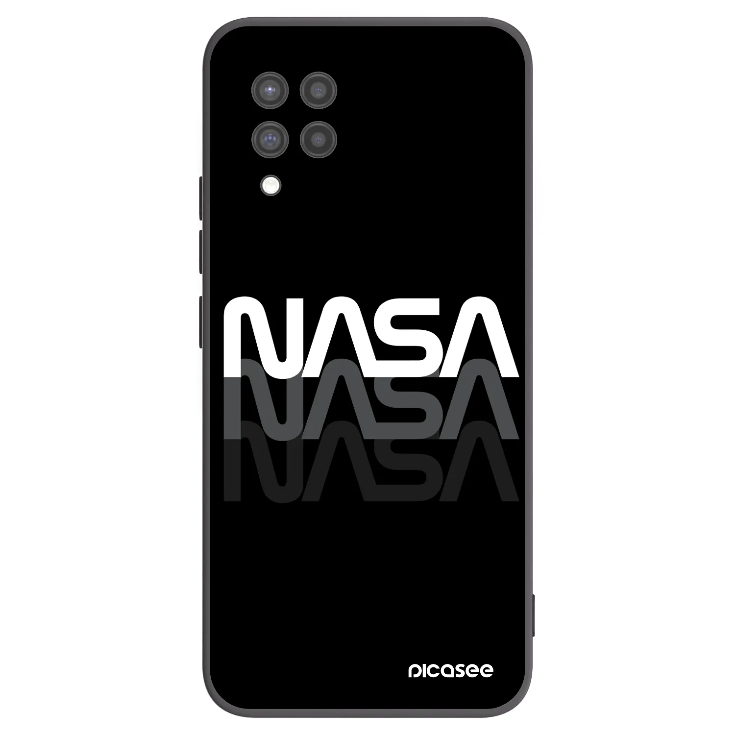 Picasee Samsung Galaxy A42 A426B Hülle - Schwarzes Silikon - NASA Triple
