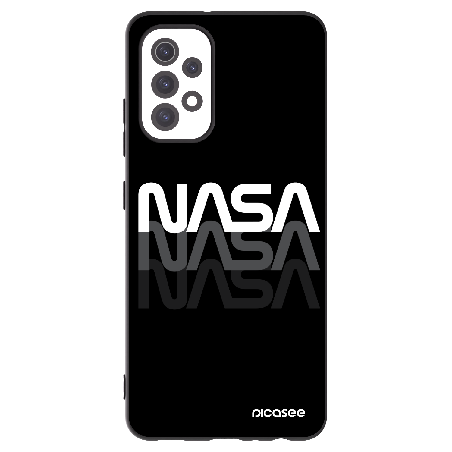 Picasee Samsung Galaxy A32 5G A326B Hülle - Schwarzes Silikon - NASA Triple