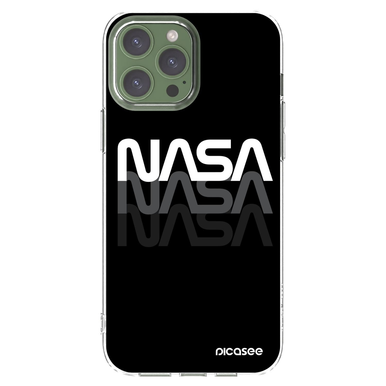 Picasee Apple iPhone 13 Pro Max Hülle - Transparentes Silikon - NASA Triple