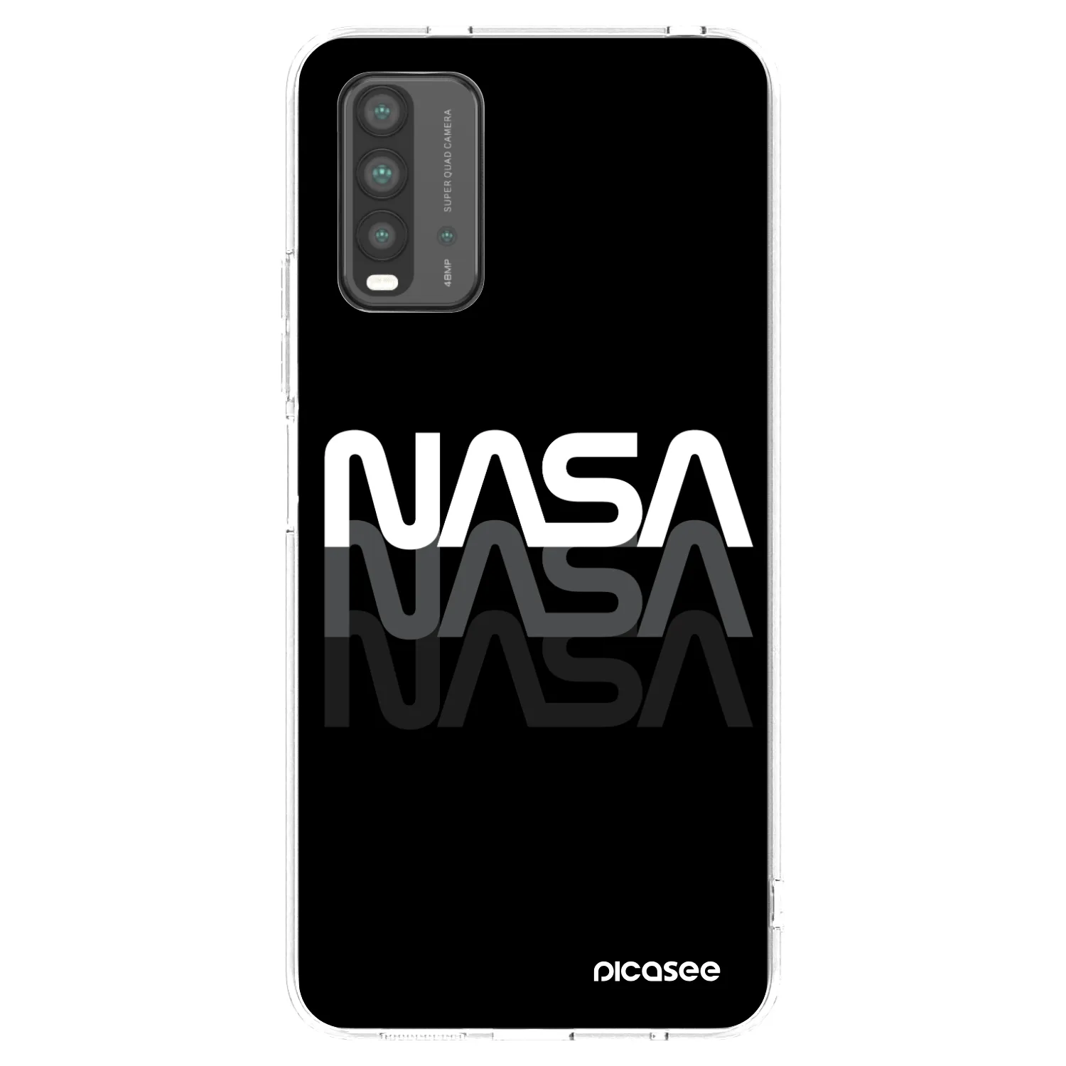 Picasee Xiaomi Redmi 9T Hülle - Schwarzes Silikon - NASA Triple