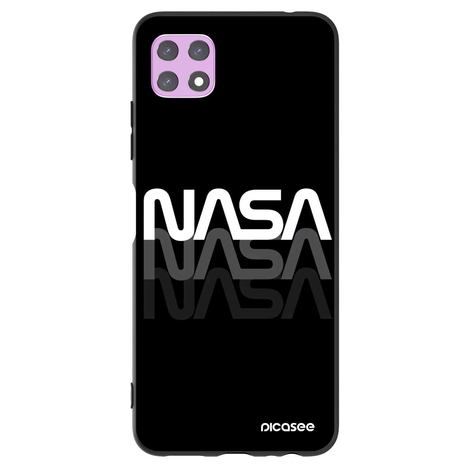 Picasee Samsung Galaxy A22 A226B 5G Hülle - Schwarzes Silikon - NASA Triple